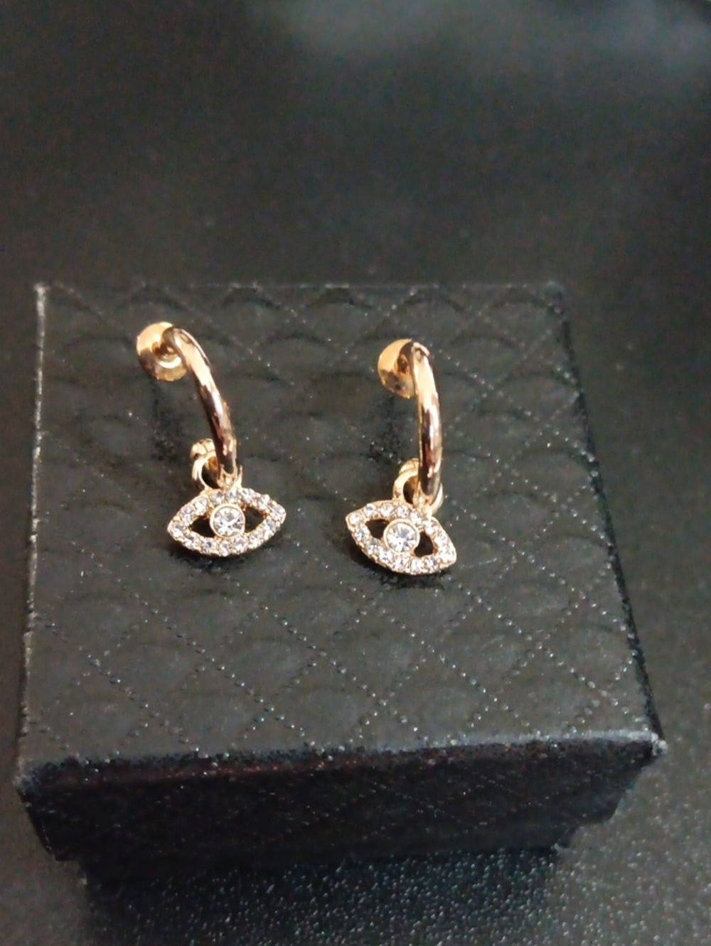 Evil Eye Hoop Drop Earrings